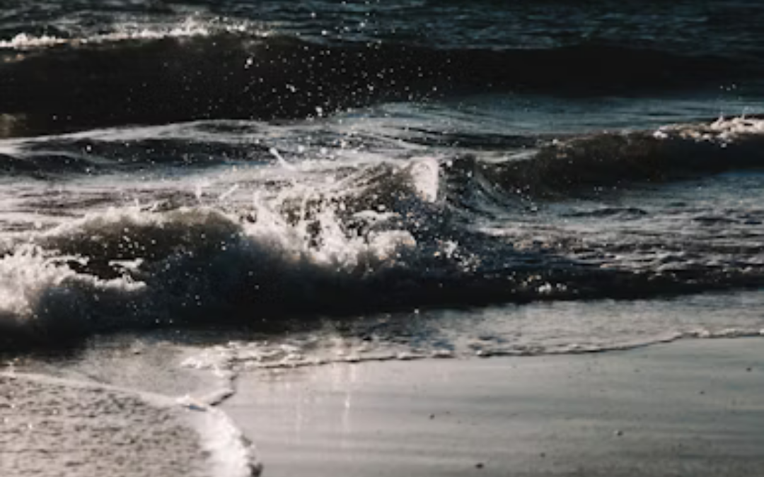 Flooded coastal neighborhood in Northeast Florida during rainy season with homes and streets covered in water